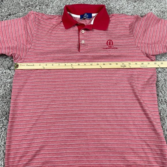 THE OPEN 147th Carnoustie St. Andrews Polo Shirt Men's Size M Red Filo di Scozia - Picture 10 of 12